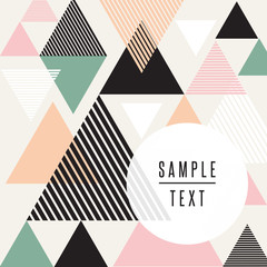Abstract triangle design with text - 64097422