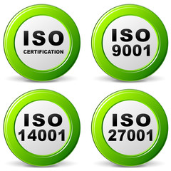 Vector iso certification icon
