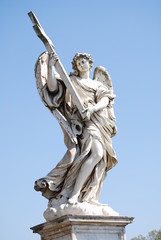 Bernini's marble statue of angel, Rome