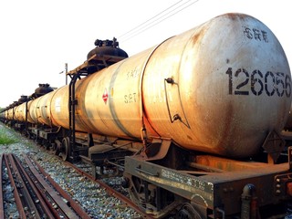 Train carrying liquid petroleum