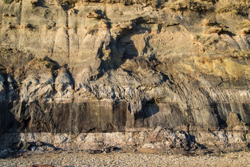 Geological detail image mesozoic rock landscape close up