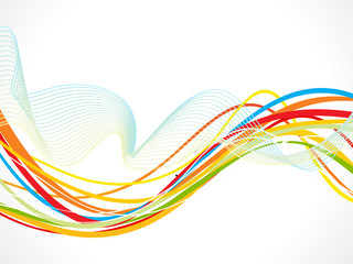 abstract colorful line wave background