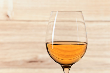 glass with white wine