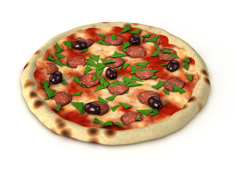 pizza 3d illustration