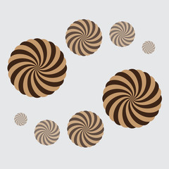 abstract rounded striped circle eps10