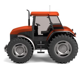 realistic 3d render of tractor