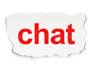 Web design concept: Chat on Paper background
