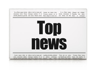 News concept: newspaper headline Top News