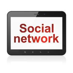 Social network concept: Social Network on tablet pc computer