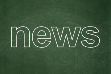Obraz premium News concept: News on chalkboard background