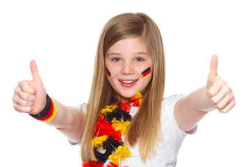 german soccer fan with thumbs up
