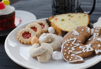 Homemade cookies with muffin