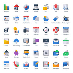 web,business, finance and communication icons