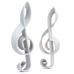 3d blank material treble Clef