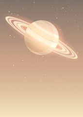 Plakat Saturn planet