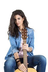 Young woman with guitar