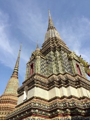Fototapeta premium Pagoda at Wat Po temple, Bangkok, Thailand