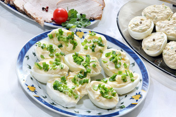 Eggs with mayonnaise and chives