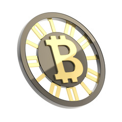Bitcoin currency symbol coin isolated