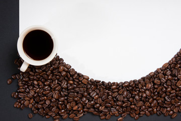 coffee beans on white background