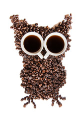 coffee beans on white background