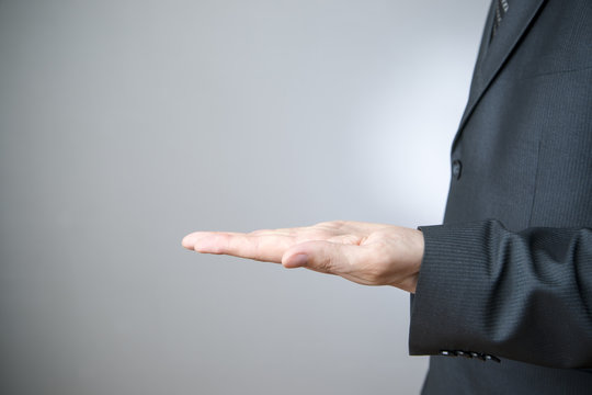 Businessman gesture with his hands