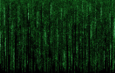 Green digital  code numbers in matrix style