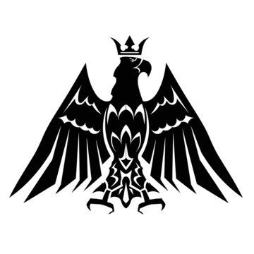 Black heraldic eagle crown