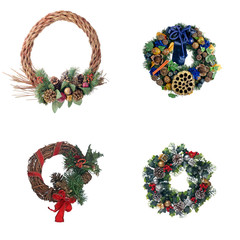 Set of four Christmas door garland