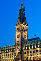 Fototapeta na wymiar Detail of Hamburgs townhall