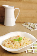 Risotto with mascarpone and prosciutto