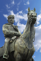 Fototapeta na wymiar Statue of Giuseppe Garibaldi - Genova Italy