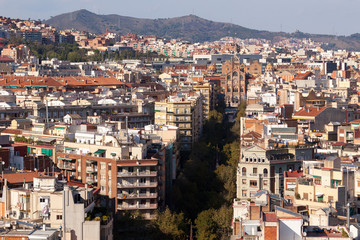Fototapeta premium Panorama Barcelona, Hiszpania
