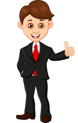 Businessman with thumb up