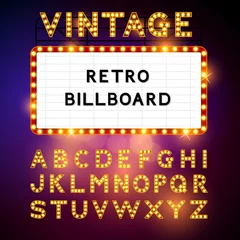 Keuken foto achterwand Retro compositie Retro Billboard Vector