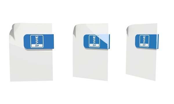icons of zip file files