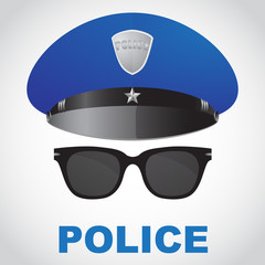 Police officer selfie with hat