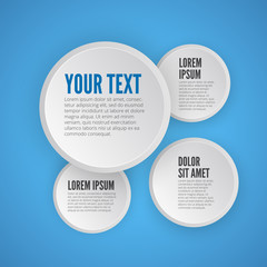 Infographic design on the blue background