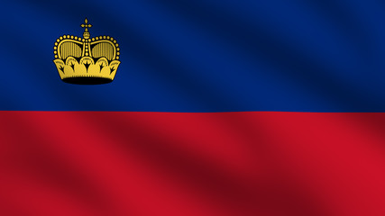 Liechtenstein Flag - obrazy, fototapety, plakaty