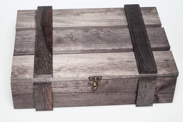 Empty wood gift box