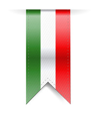 italian flag banner illustration design