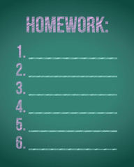 homework list illustration design