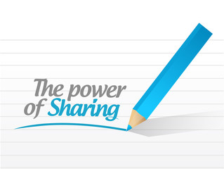 power of sharing message illustration design