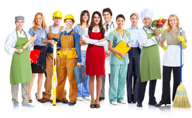 Fototapeta premium Group of workers people.