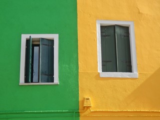 Obraz na płótnie Canvas view of two windows