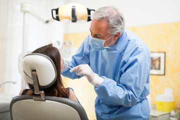 Dentist at work