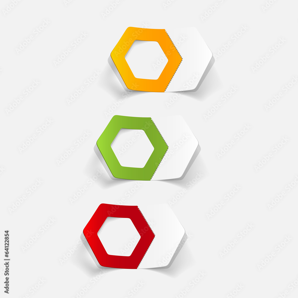 Poster realistic design element: polygon