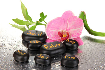 Spa stones close up