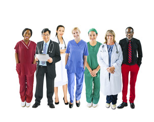 Diverse Multiethnic Cheerful Medical Team
