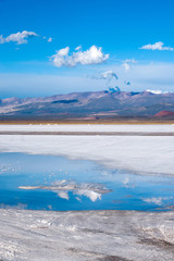 Salinas Grandes on Argentina Andes is a salt desert in the Jujuy